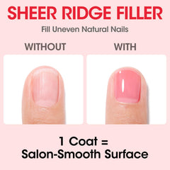 GELLEN nail ridge filler application showing smooth, even surface.