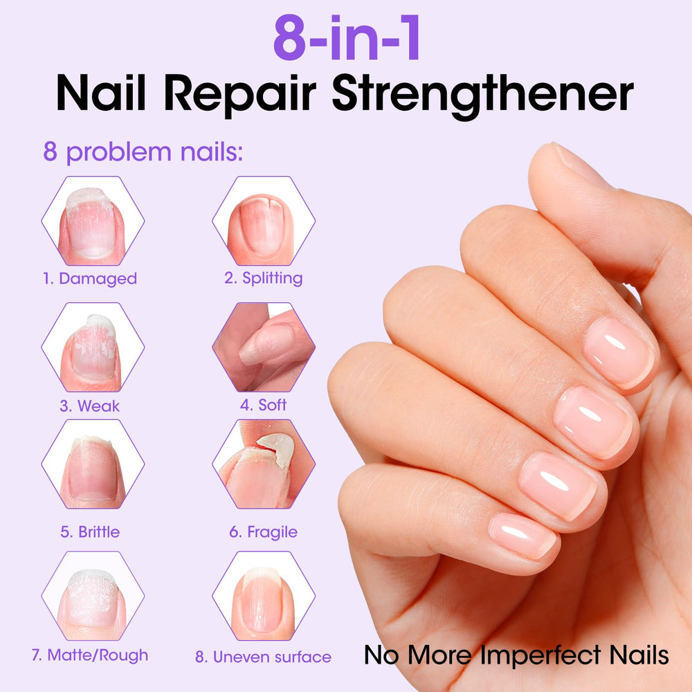 GELLEN Nail Strengthener brush-application demonstrates smooth, even coverage.