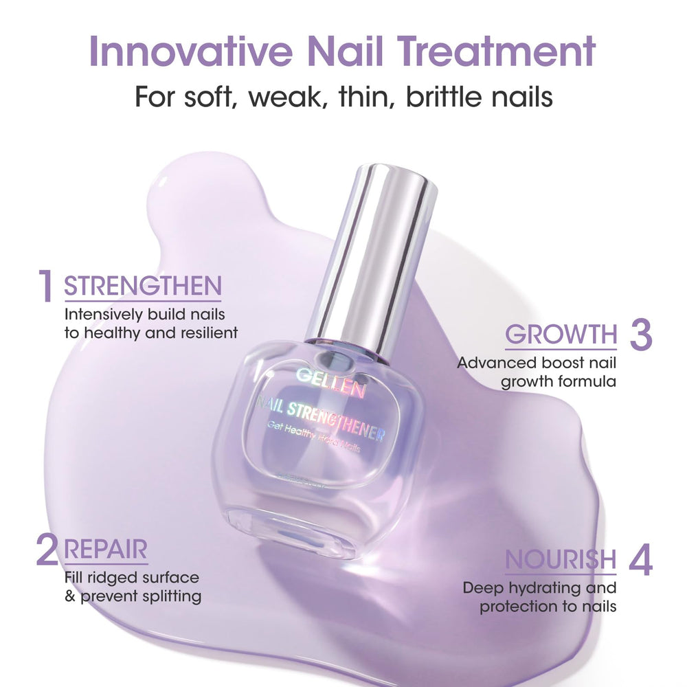 GELLEN Nails before and after show growth and improved resilience.