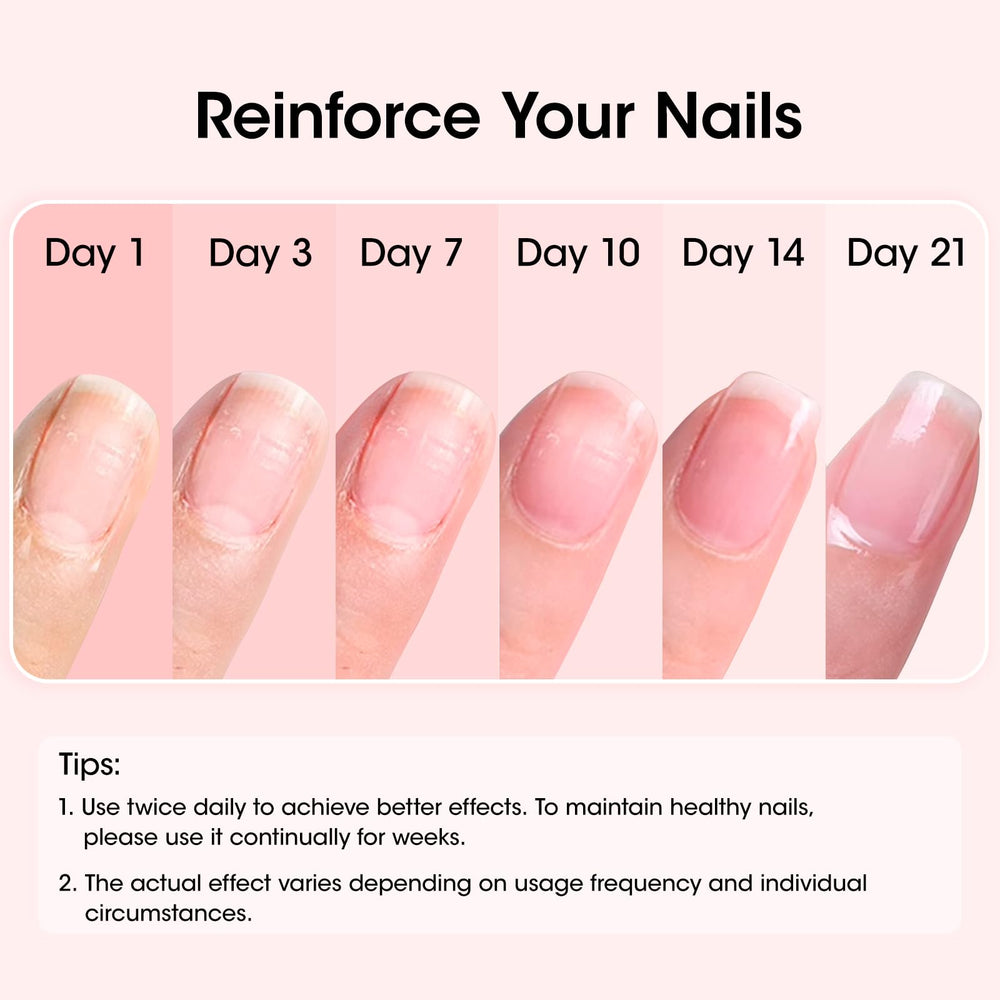 GELLEN Nail Strengthener nails close up highlighting stronger, healthier looking tips
