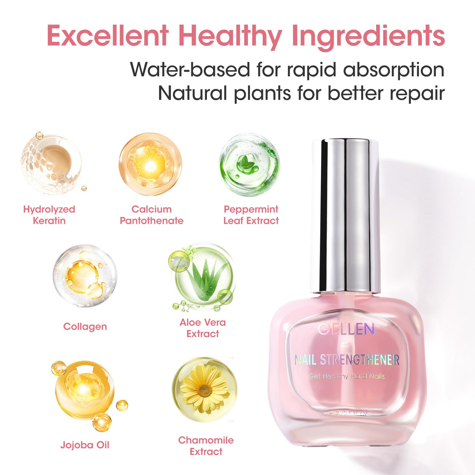GELLEN Nail Strengthener ridge filler texture application for smoother surface