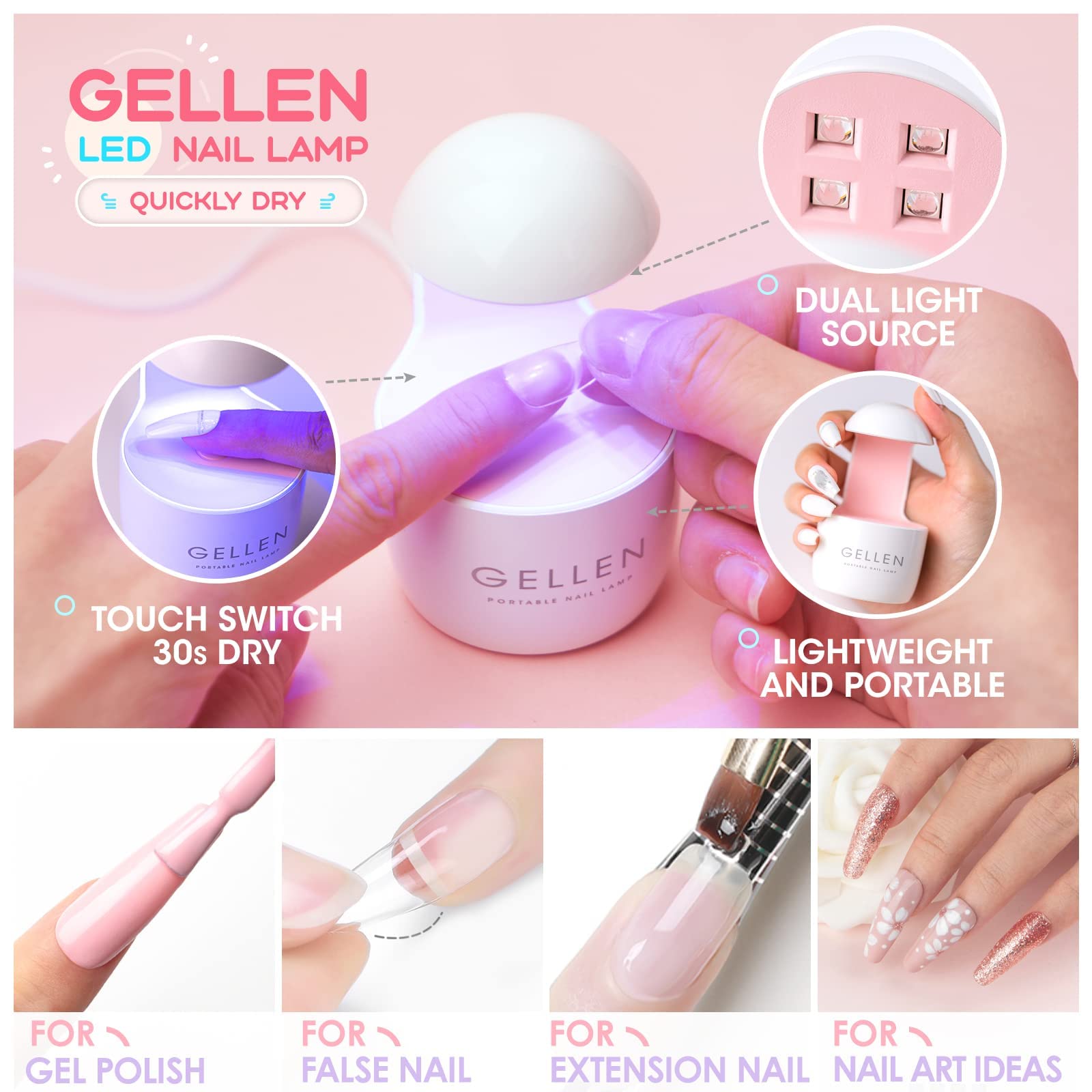 GELLEN nail tips clip for safe removal and positioning.