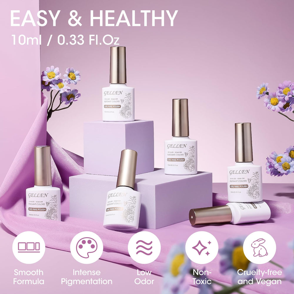GELLEN no-wipe gloss top coat bottle for glossy finish.
