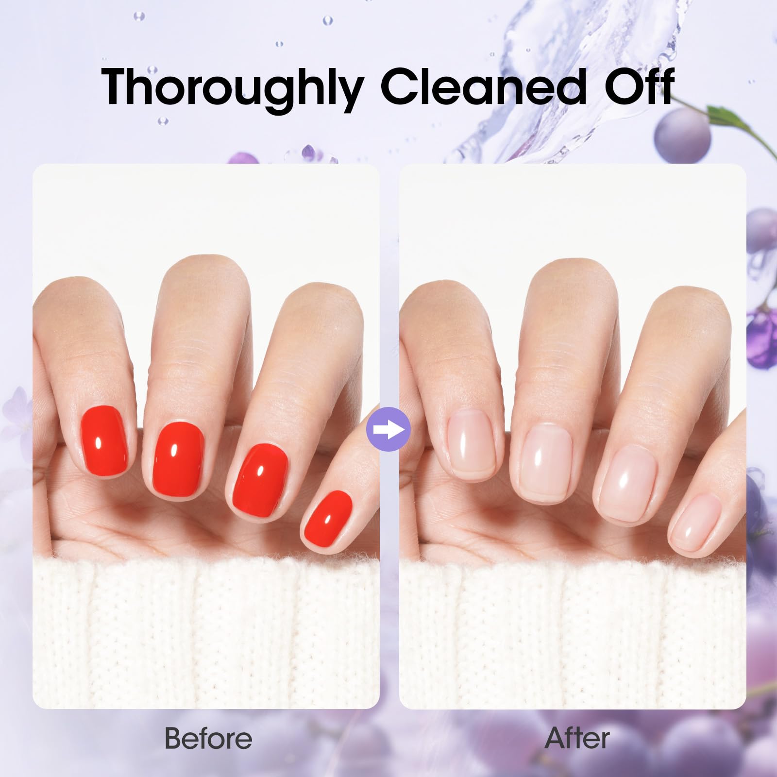 Dust-proof cap keeps remover clean between uses