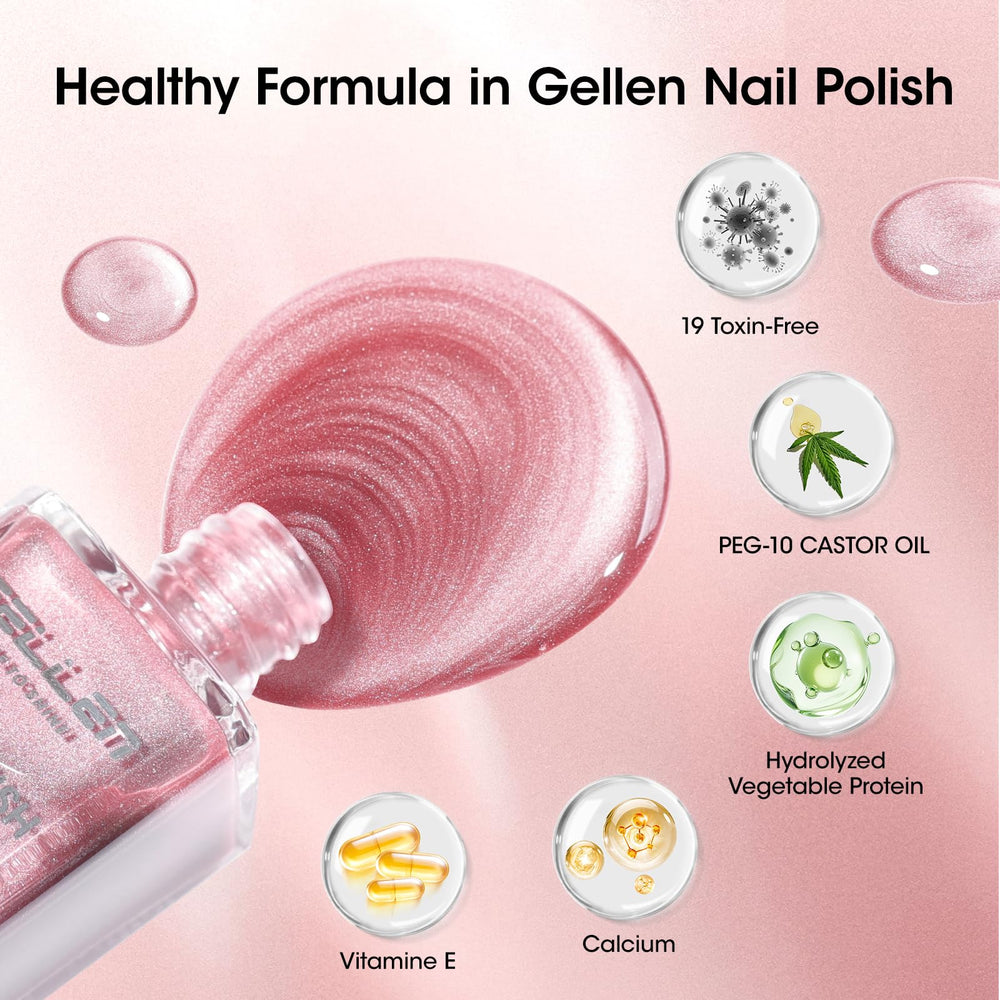 GELLEN non-gel nail polish with low-odor formula for comfortable at-home use