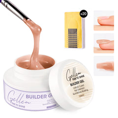 GELLEN nude builder gel 30g ready for natural-looking nail extensions and strong sculpting.