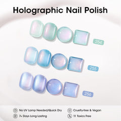 GELLEN Pearl Nail Polish Set pastel purple ombre adds iridescent depth to daily looks.