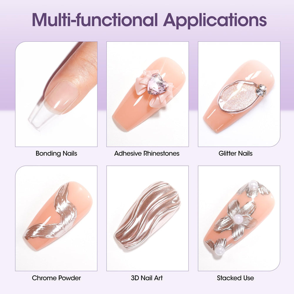 GELLEN press-on nails with glue bond for secure adhesion.