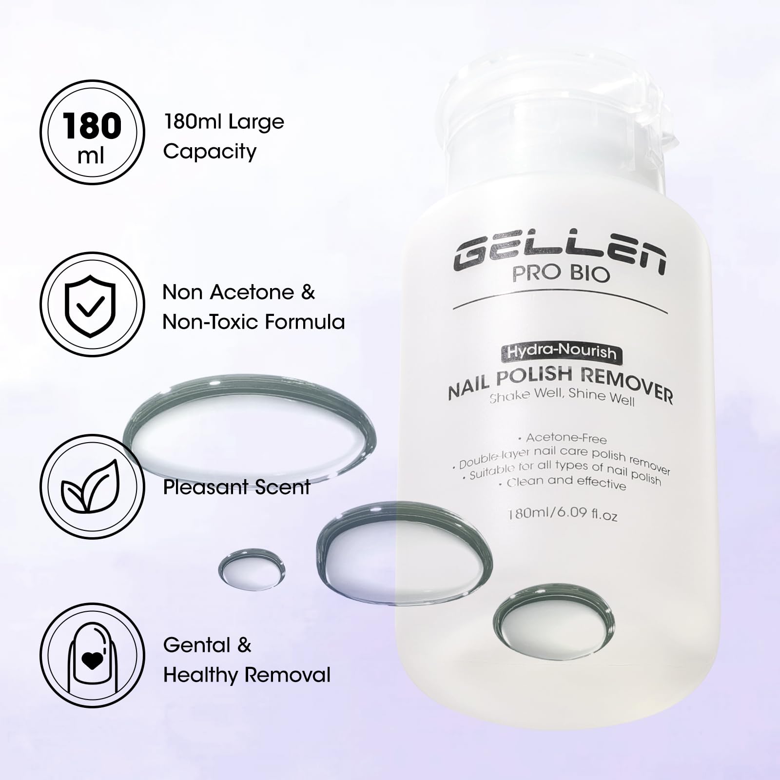 GELLEN quick removal without residue, suitable for regular polishes