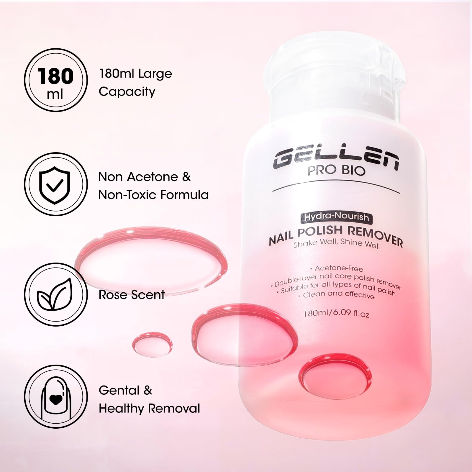 GELLEN quick-remove capability for common polishes in seconds.