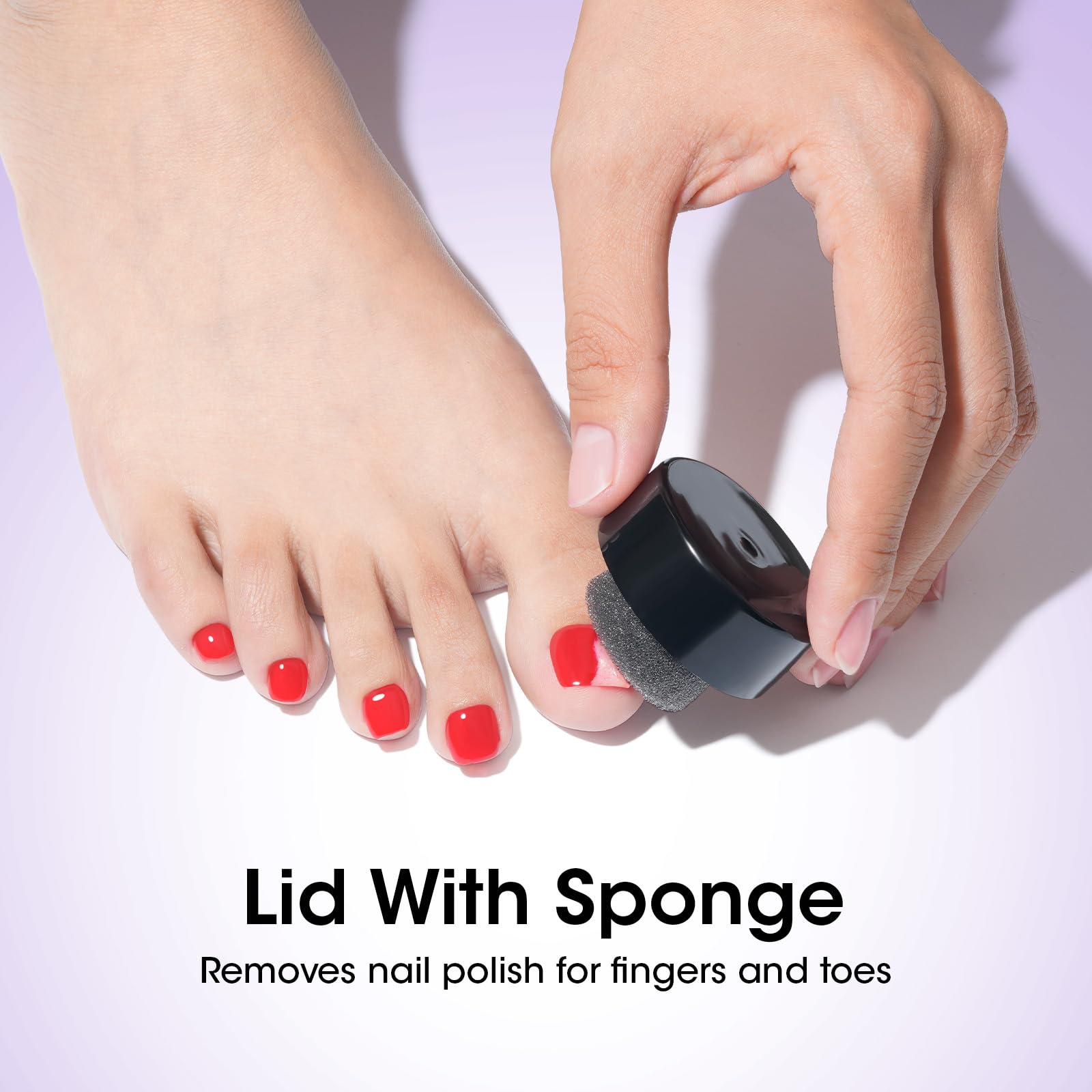 GELLEN remover on toes for efficient toenail cleanup