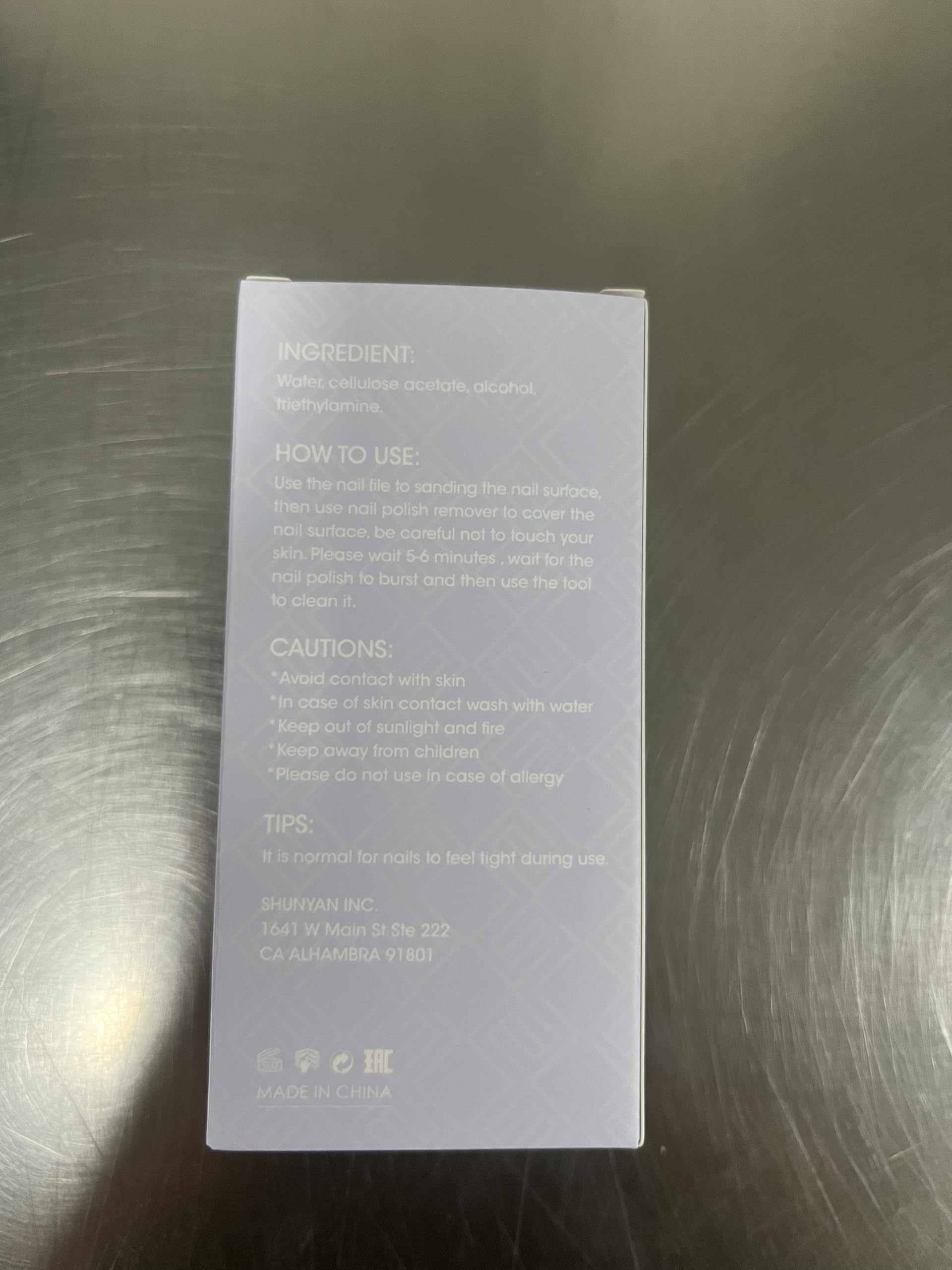 Top coat removal tip shown with clear instructions.