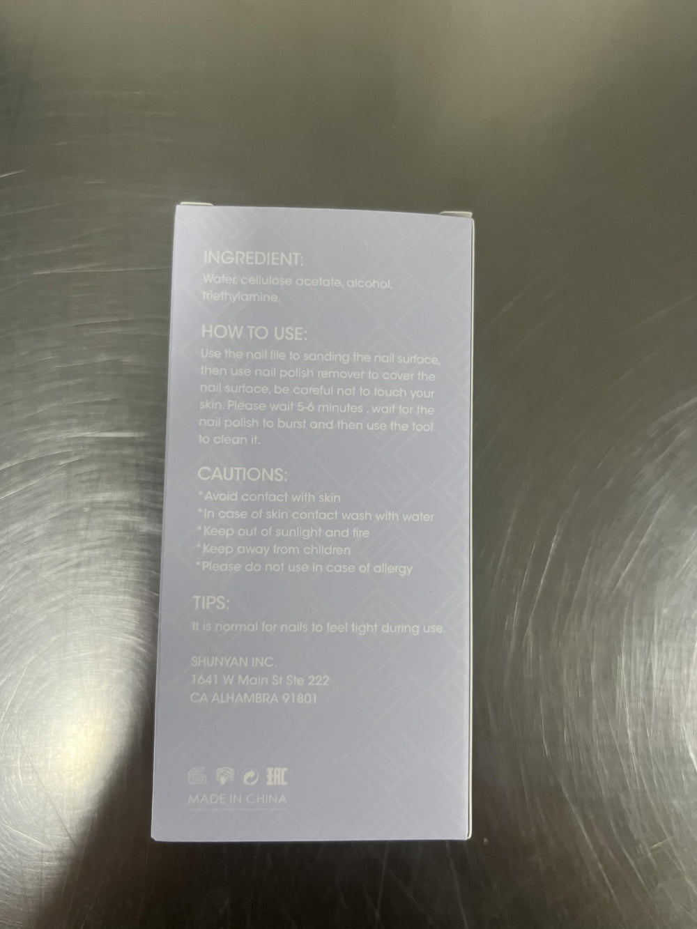 Top coat removal tip shown with clear instructions.