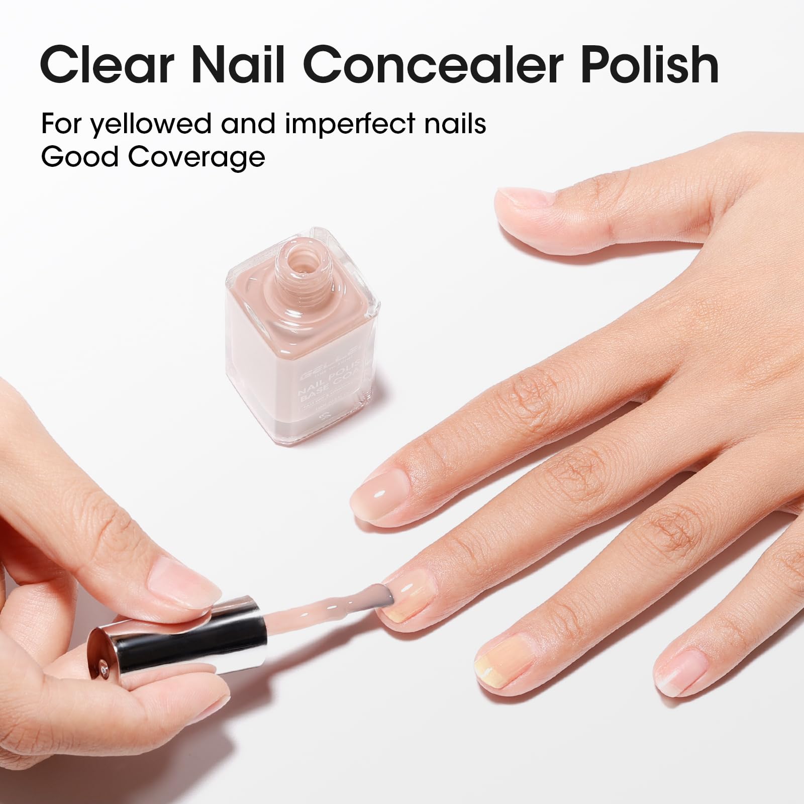GELLEN close-up shows ridges filled for a smooth nail surface.