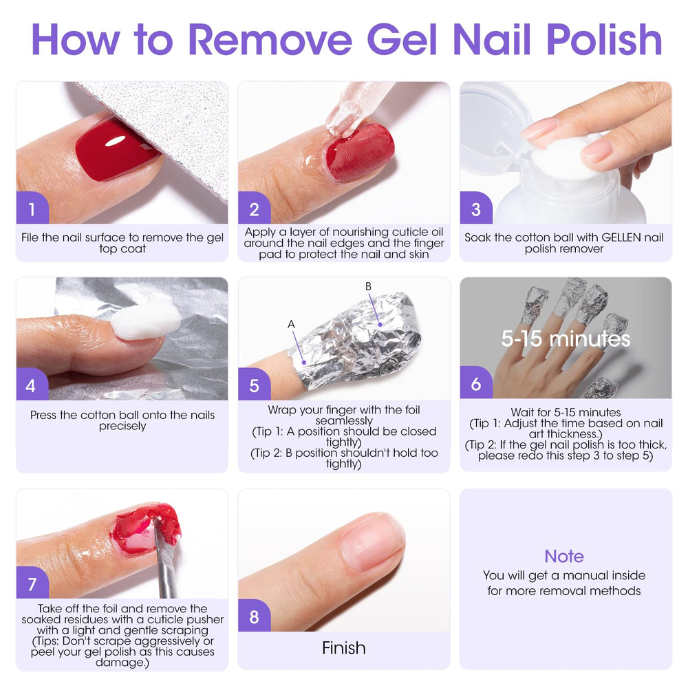 GELLEN salon-quality removal kit for home use.