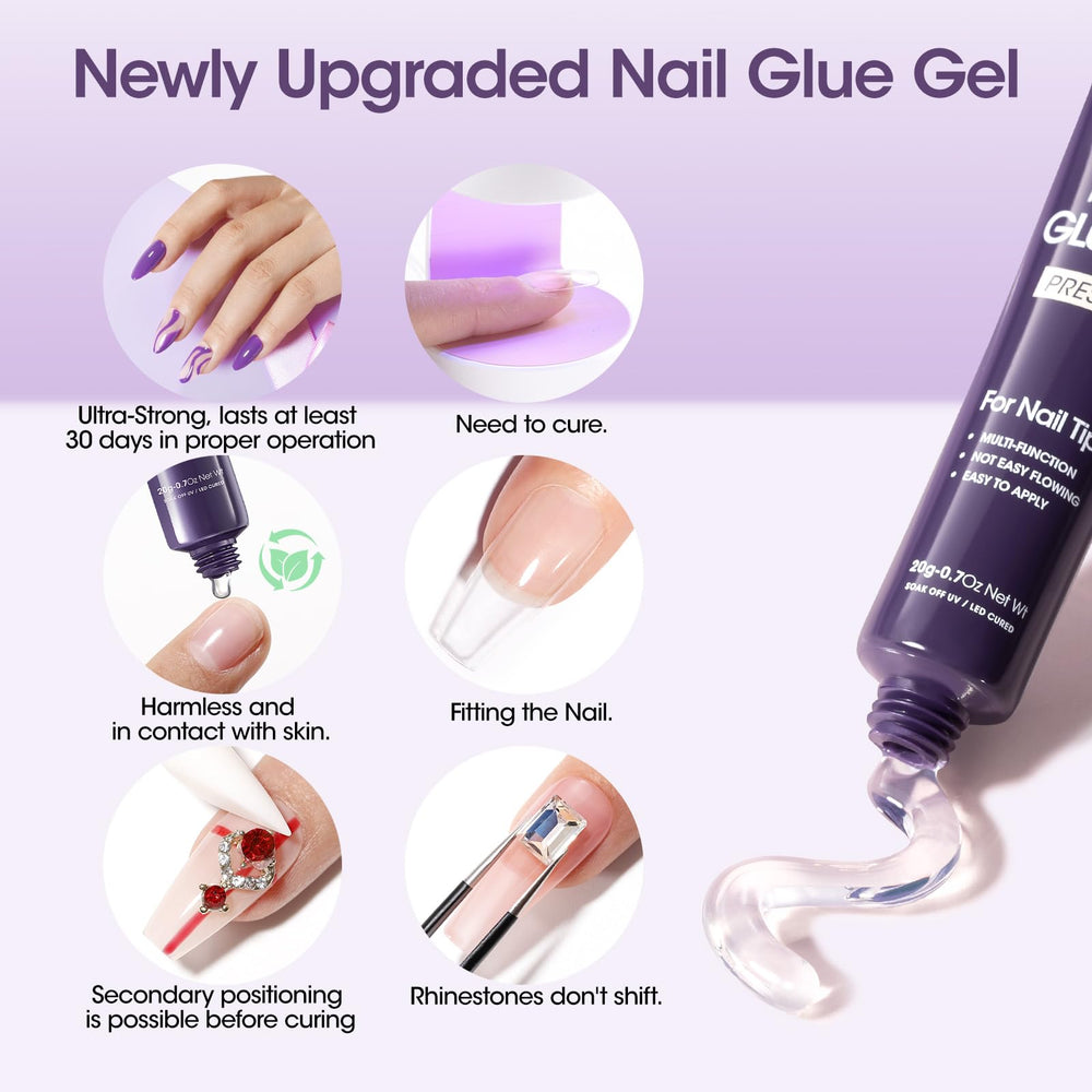GELLEN nail glue tube dispensing precisely for beginners.