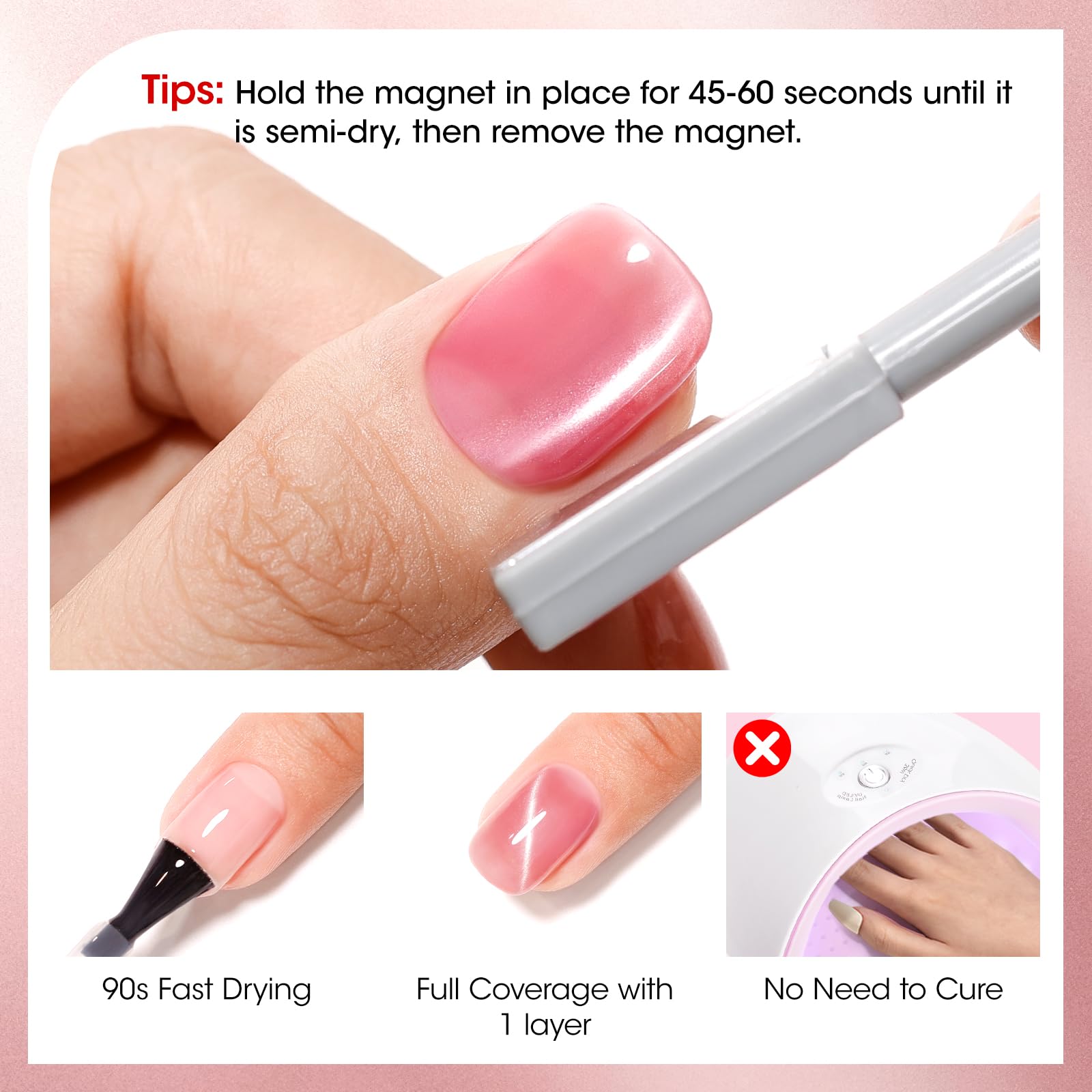 GELLEN seven-day wear demonstrated with base and top coat