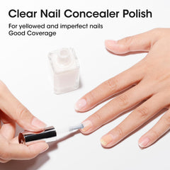 GELLEN sheer polish shows a transparent finish with natural shine.