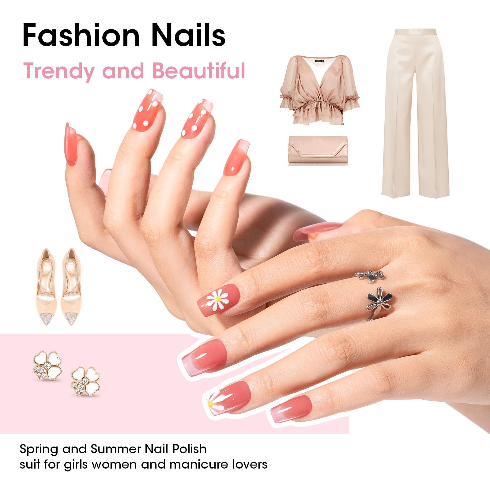 GELLEN swatches display six sheer pink shades from nude to rosy.
