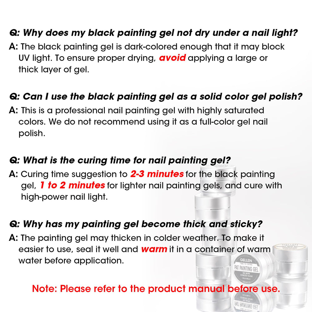 GELLEN smooth-texture nail art gel offers high opacity in a single stroke