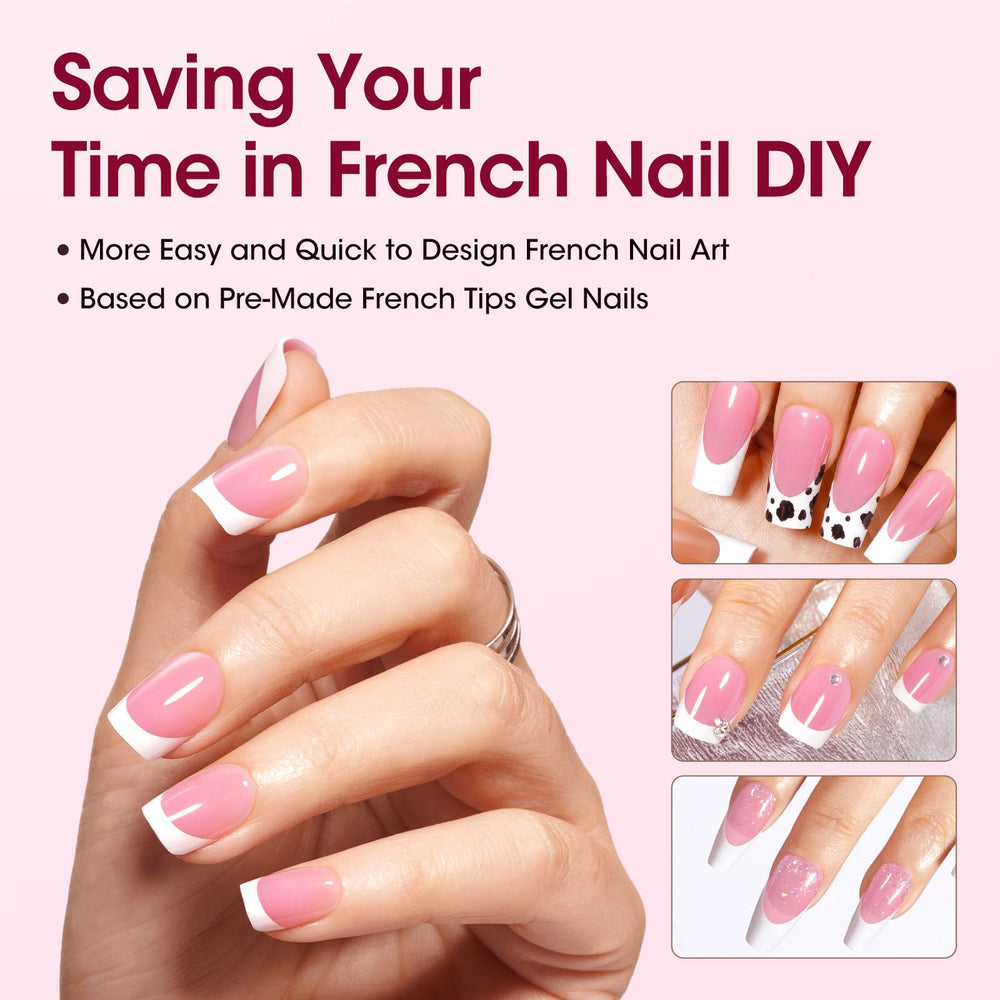 GELLEN soft gel tips close-up showing slim front edge