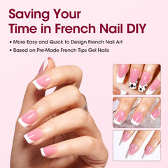 GELLEN soft gel tips close-up showing slim front edge