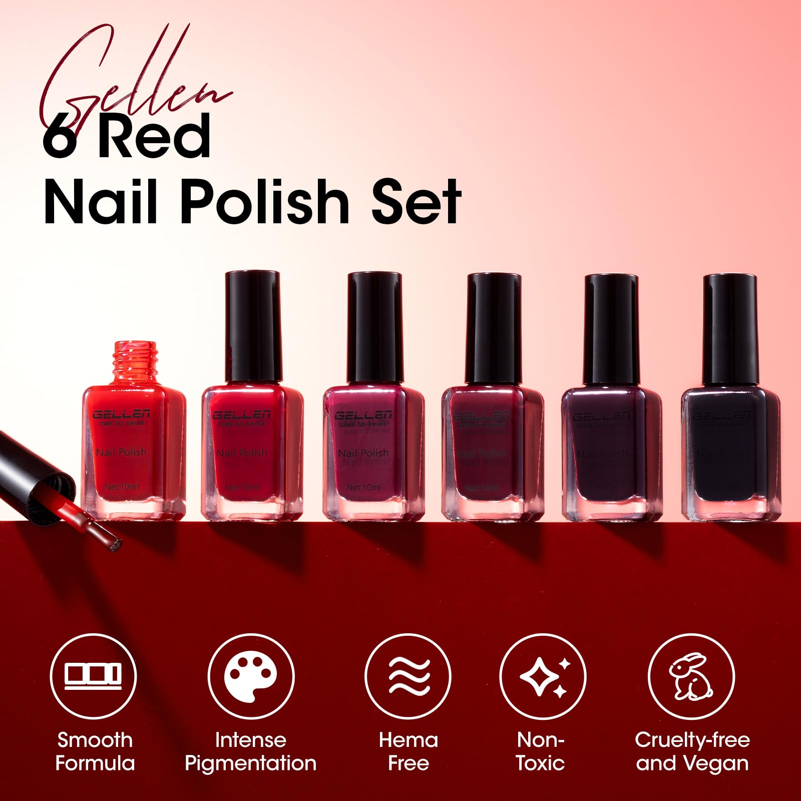 GELLEN 10-free label indicates toxin-conscious formulation for safe pampering