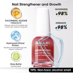 GELLEN three-in-one base coat ridge filler closeup for nail care.