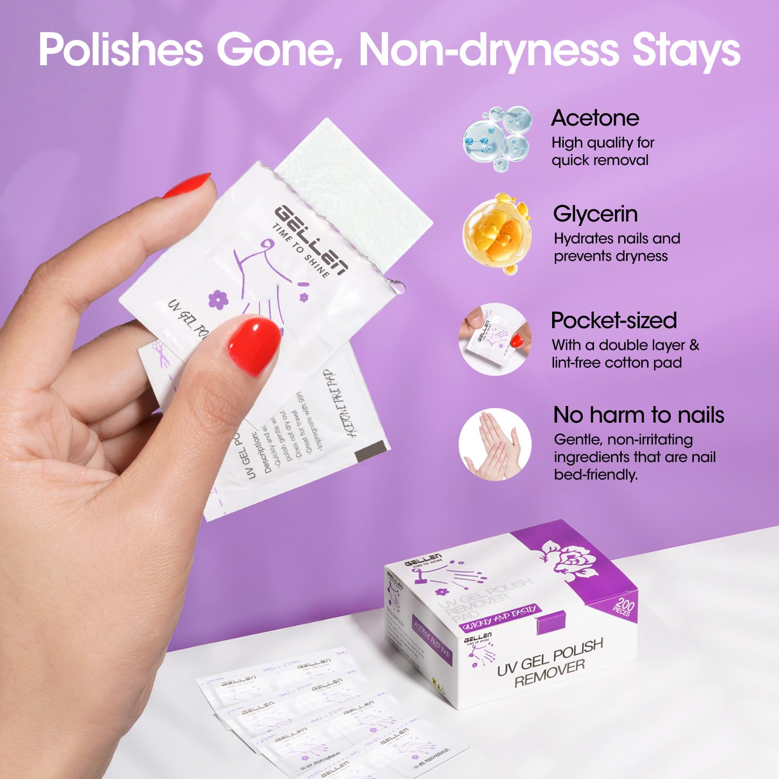 Gellen travel kit 400-pack on-the-go nail care solution