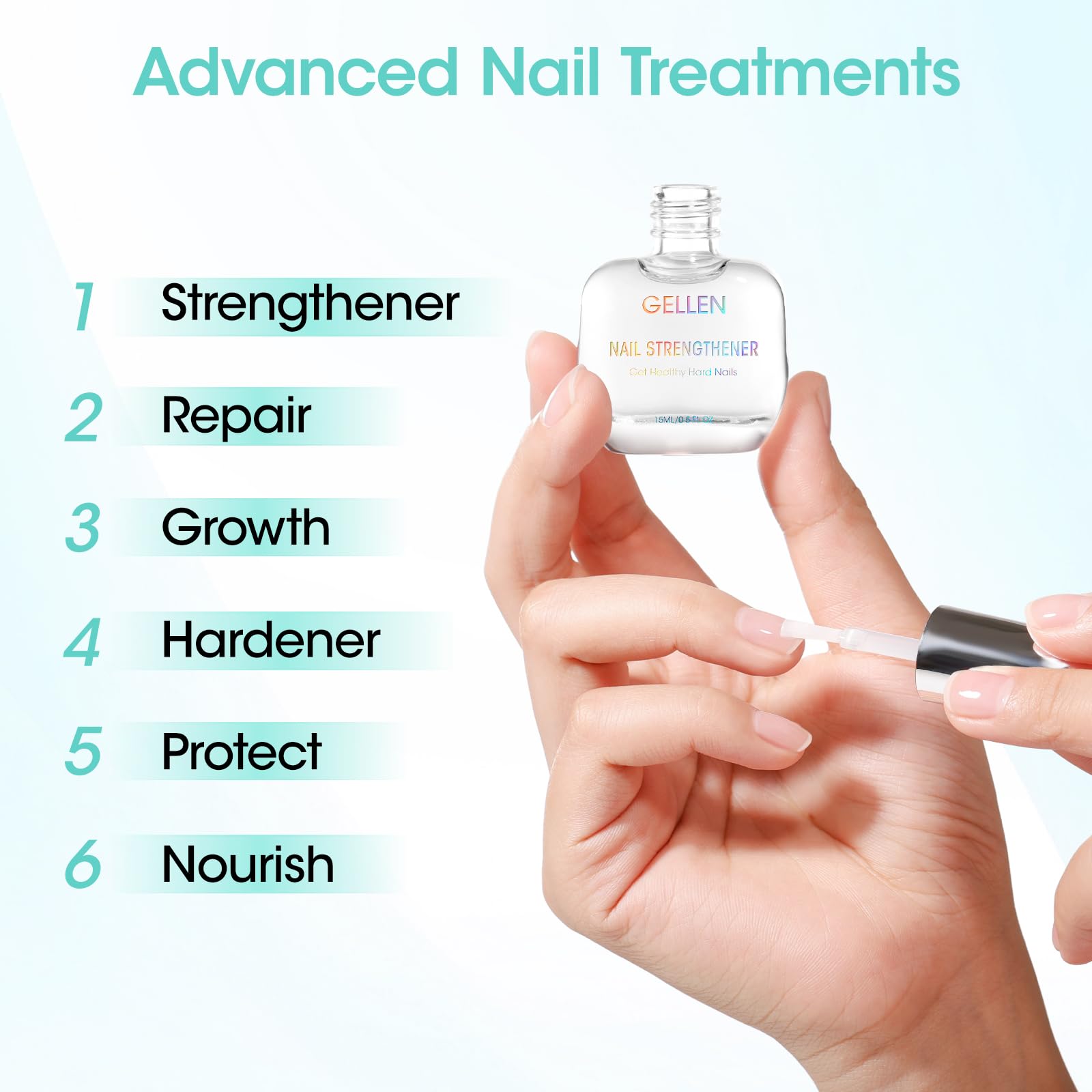GELLEN Unscent Nail Strengthener growth support promotes healthier nails