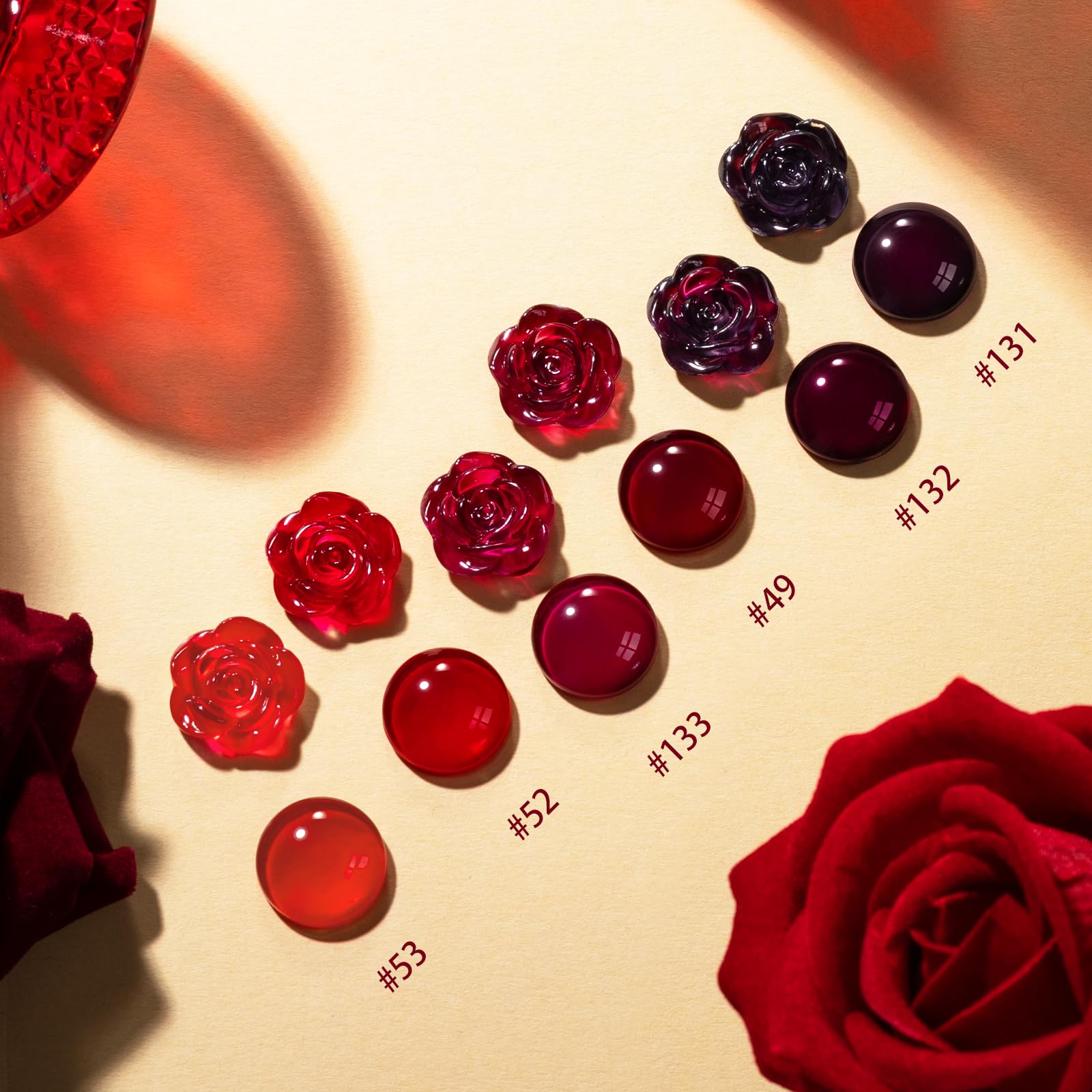 GELLEN wine red bottle close-up emphasizes deep burgundy tones with rich color payoff