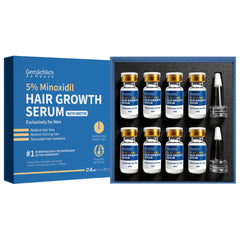Gemächlic h Zu Hause 5% Minoxidil bottle supports targeted regrowth during daily routine.