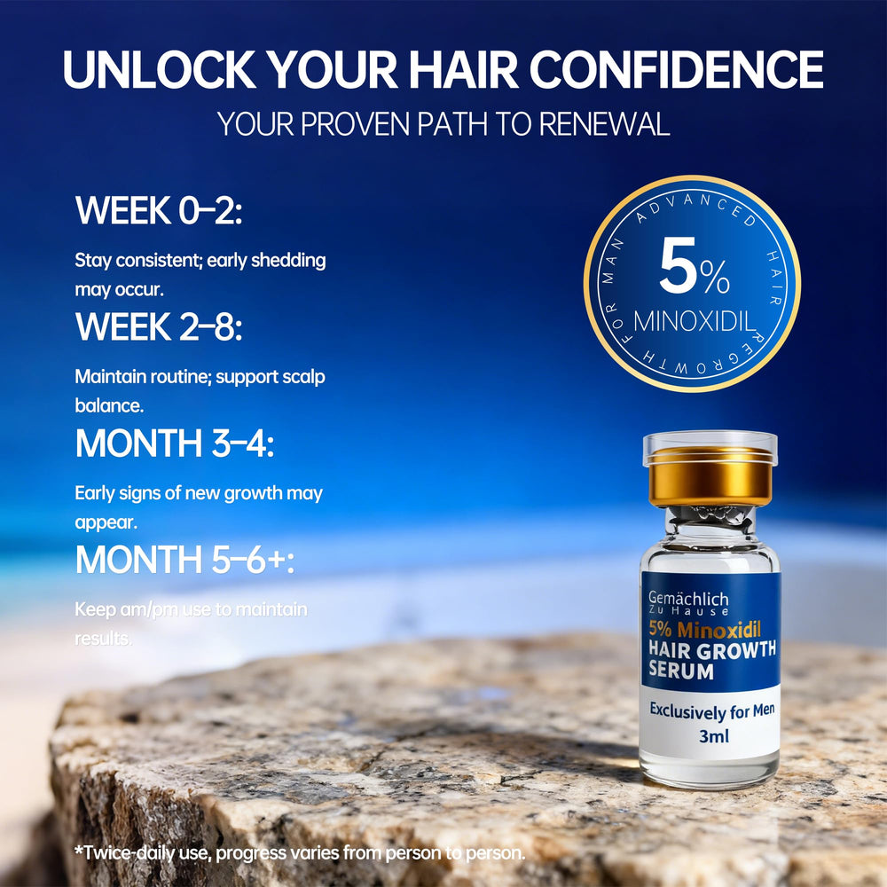 Gemächlic h Zu Hause scalp-enhancing complex with biotin, rosemary, and caffeine for stronger roots.
