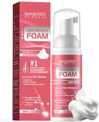 Gemächlich Zu Hause Minoxidil foam crown application supports fuller crown