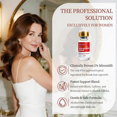 Gemächlich Zu Hause Minoxidil serum applied to the scalp during daily routine.