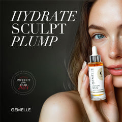 GEMELLE Lymphatic Gua Sha Oil close-up for luxurious tool-assisted application.