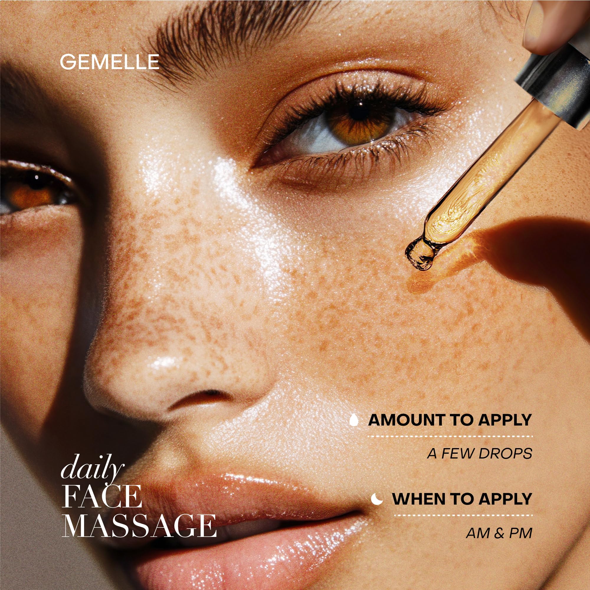 Gemelle Lymphatic Oil with lymphatic massager—enhanced absorption during massage.