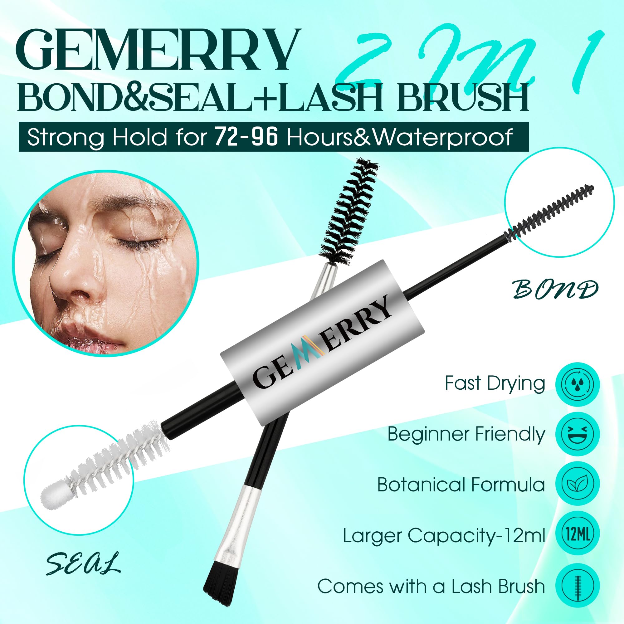 GEMERRY Lash cluster glue demonstrates long hold for hours