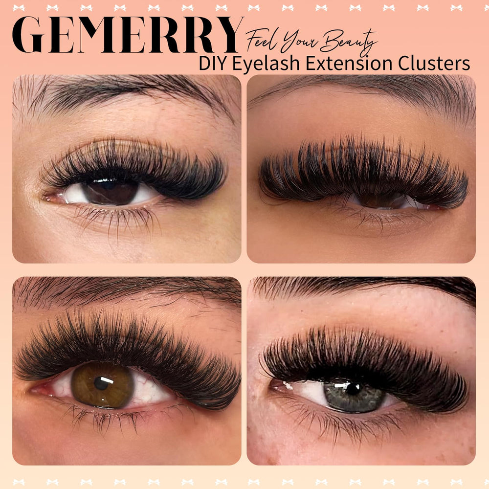 GEMERRY lash clusters 40D soft volume for subtle drama.