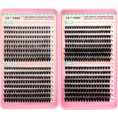 GEMERRY Lash Clusters 40D for a light, natural look at home.