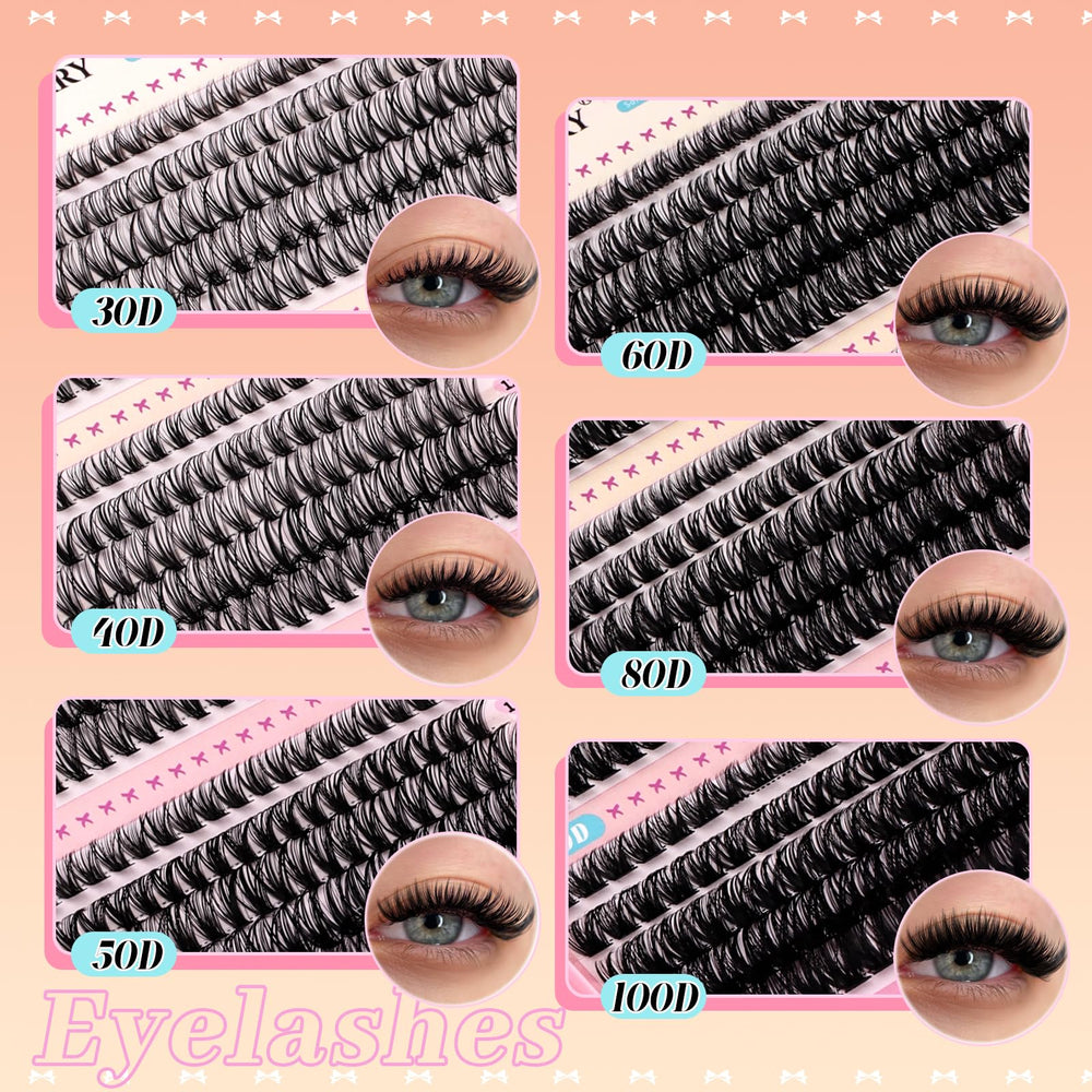 GEMERRY lash clusters 50D dense volume for fuller lashes.