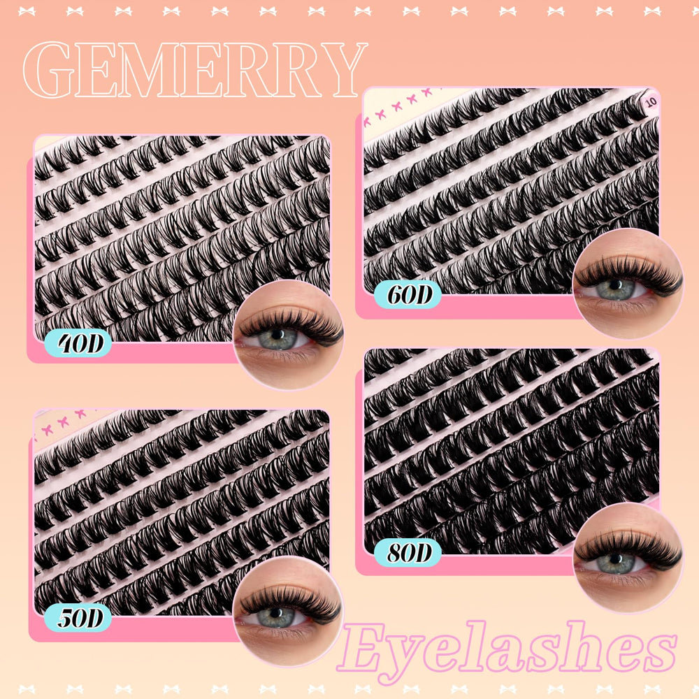 GEMERRY Lash Clusters 60D add dramatic, feathered definition.