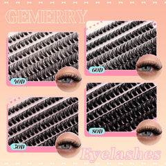 GEMERRY Lash Clusters 60D add dramatic, feathered definition.