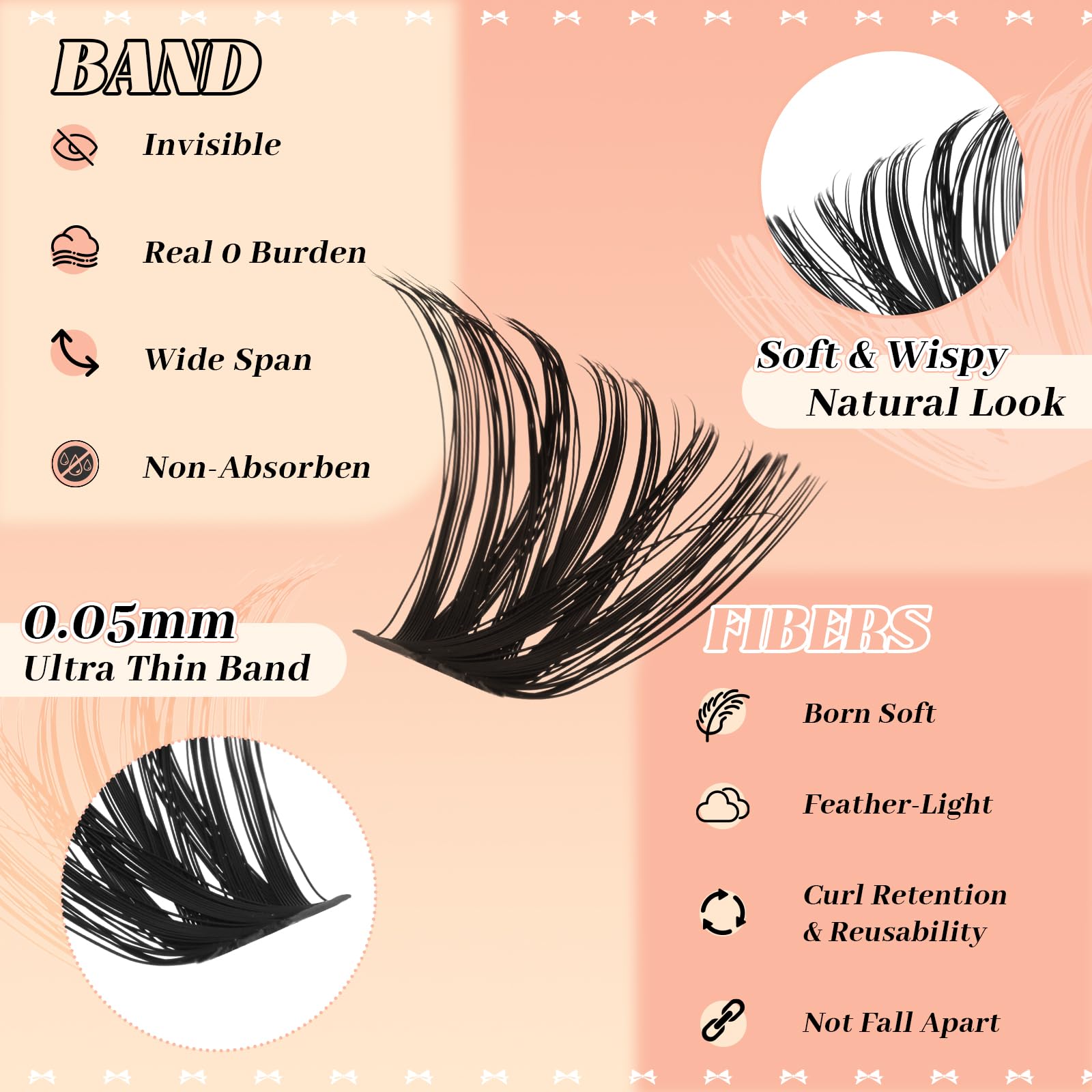 GEMERRY lash clusters 80D dramatic lash extension for glam nights.