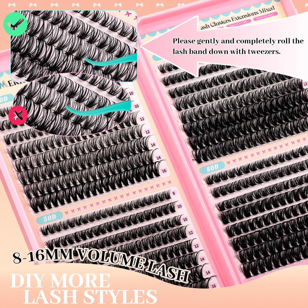 GEMERRY Lash Clusters soft synthetic fibers stay lightweight and reusable.