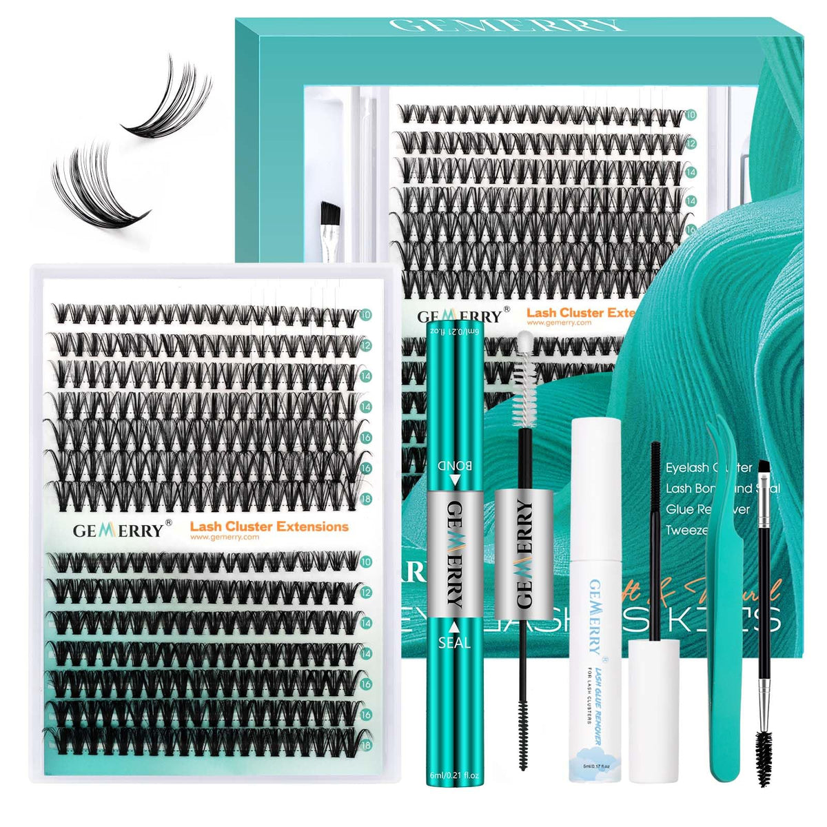 GEMERRY lash extension kit 30D+40D; customizable natural-volume lashes for daily wear.