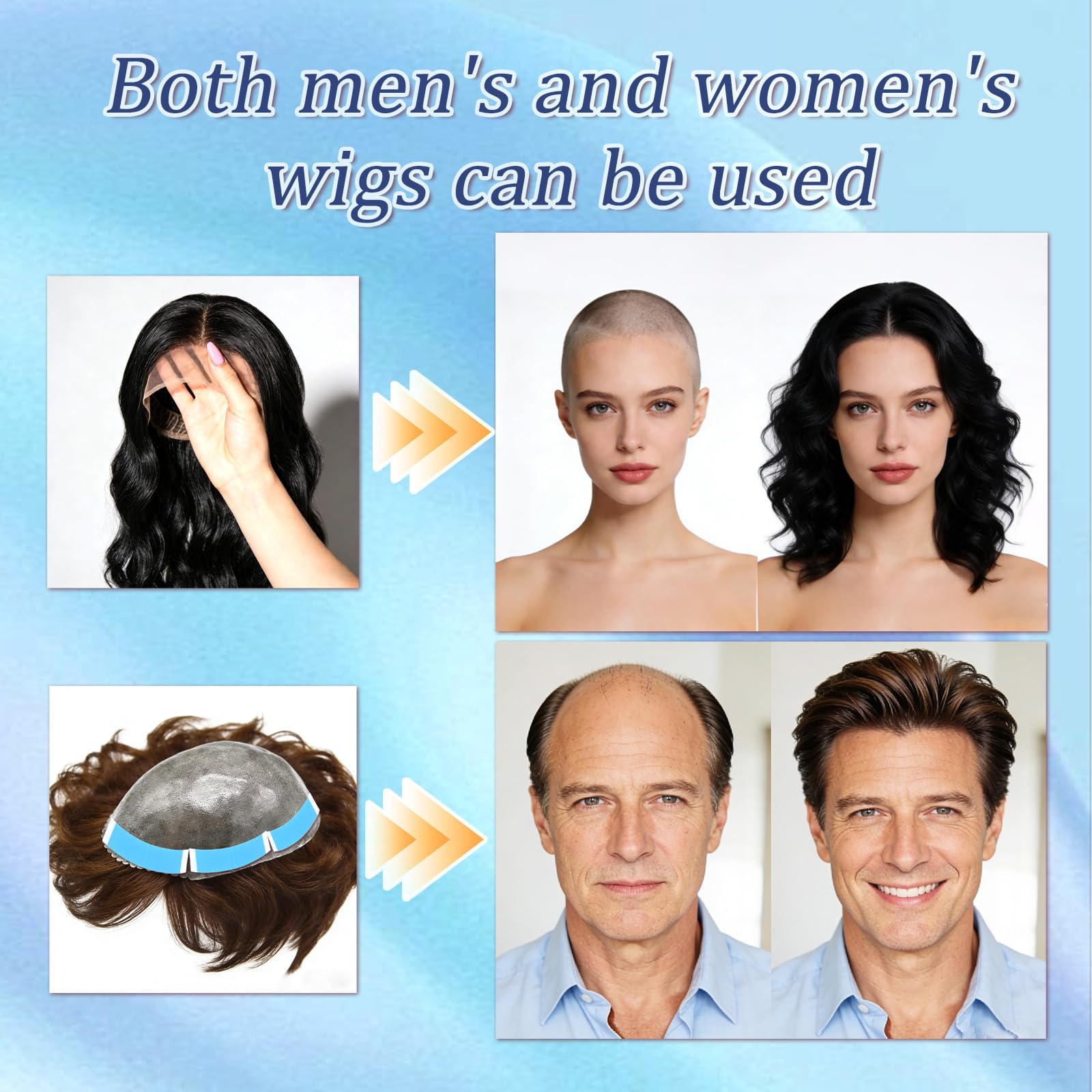Gemiei C-shaped wig tape curved design hugs head contours for secure placement