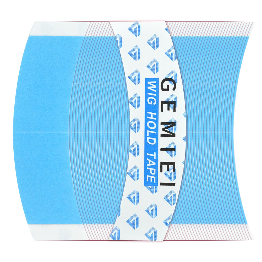 Gemiei lace wig tape 64pcs blue strip offers secure hold for daily wear