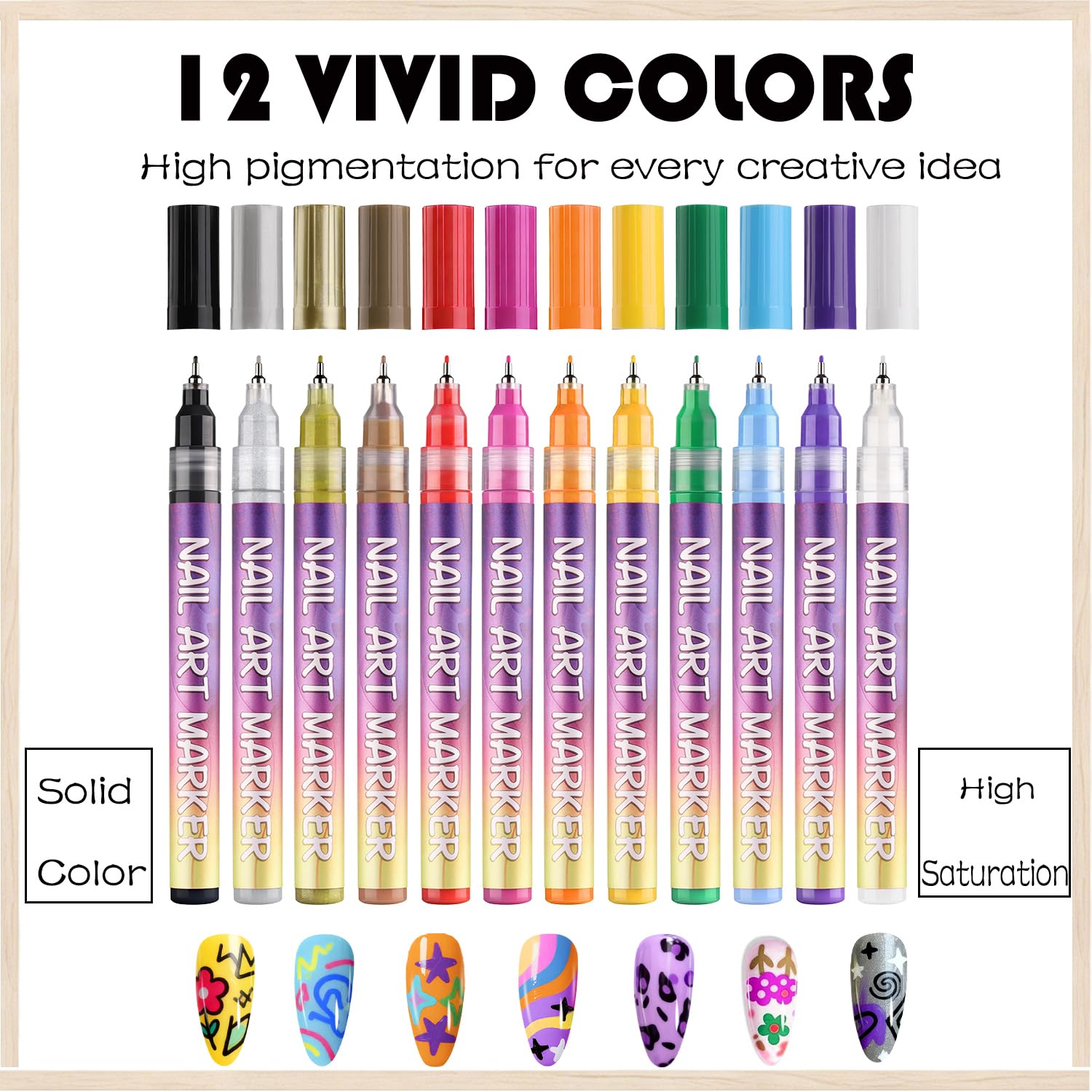 Gemsanva vibrant nail ink dries quickly for smudge-free designs