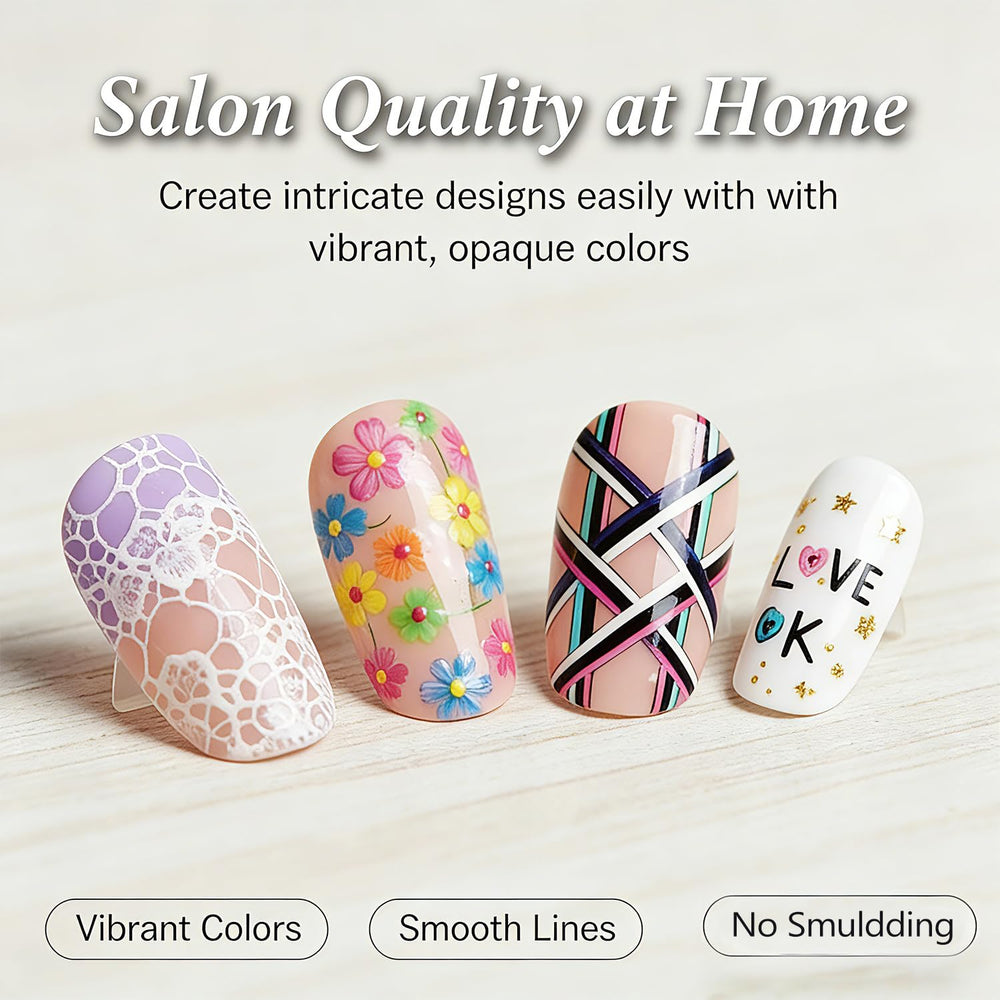Gemsanva waterproof nail art markers pack for durable designs
